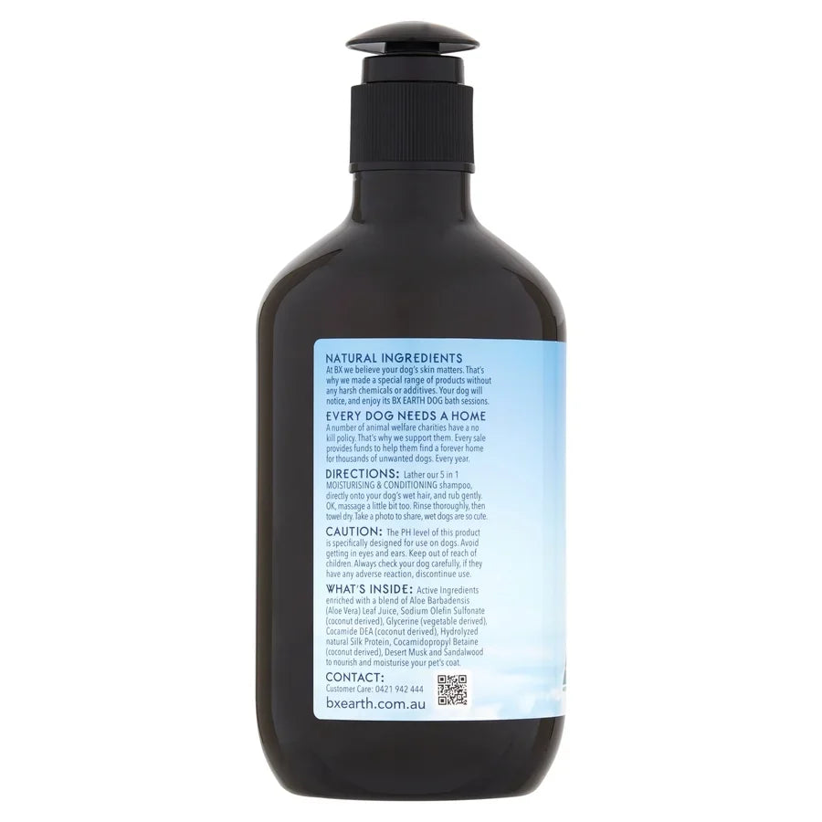 BX Earth Dog 5 in 1 Moisturising Sandalwood & Desert Musk Shampoo Wash 500ml