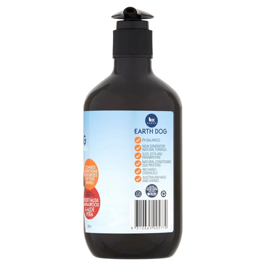 BX Earth Dog 5 in 1 Moisturising Sandalwood & Desert Musk Shampoo Wash 500ml