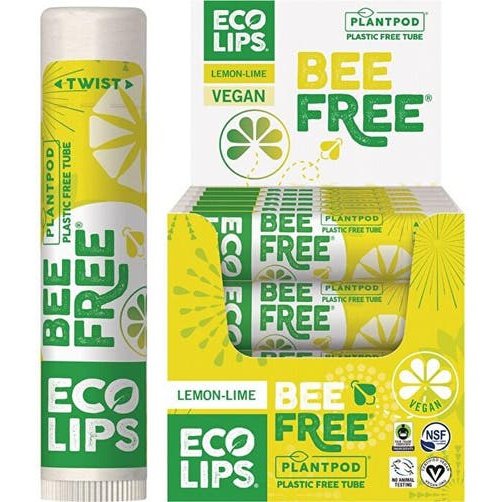 ECO LIPS Lip Balm (Pack Of 24) Bee Free - Lemon-Lime 24x4.25g ECO LIPS