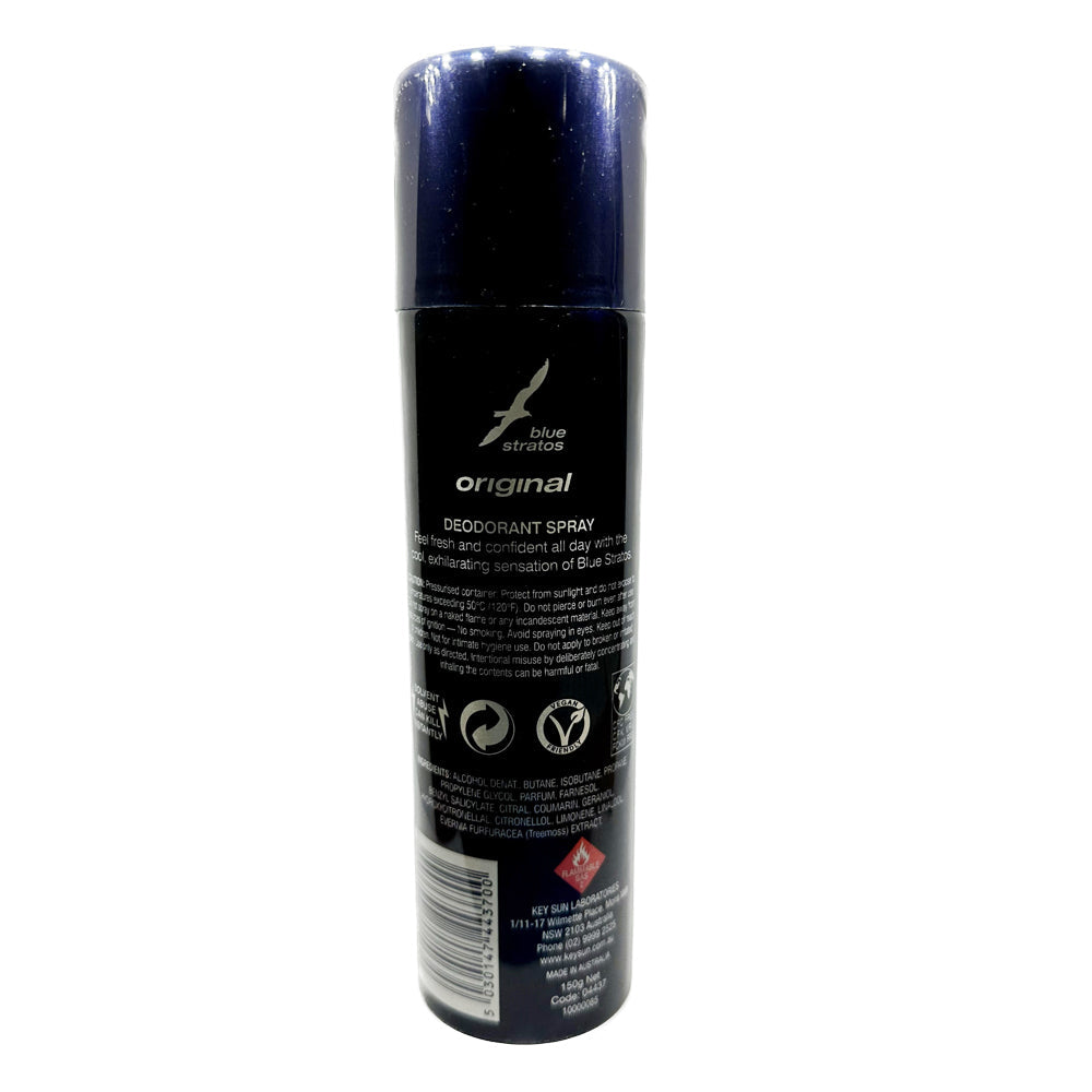 Blue Stratos Original Anti-perspirant Deodorant Spray 150g - Cutprice Online