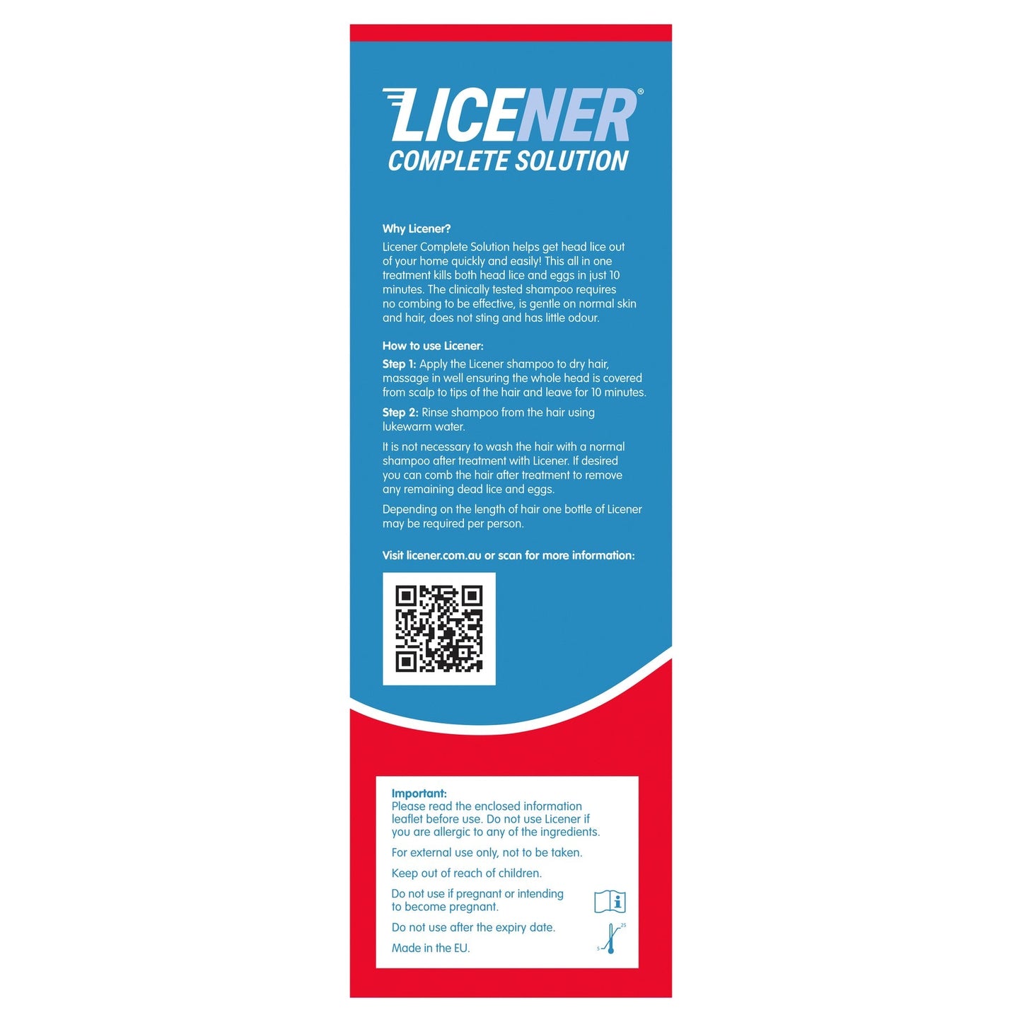 Licener Single Head Lice Treatment 100ml - Cutprice Online