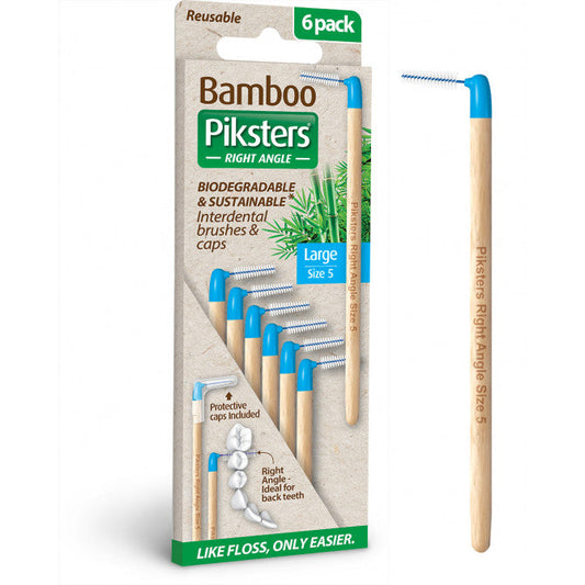 Piksters Bamboo Inter Brush Right Angle 6 Pack Size 5 - Cutprice Online
