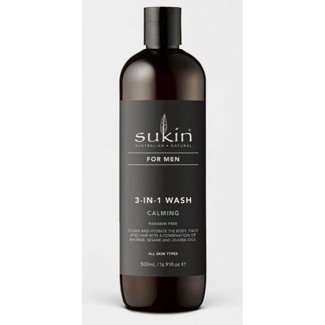Sukin For Men 3in1 Wash Calming 500ml - Cutprice Online