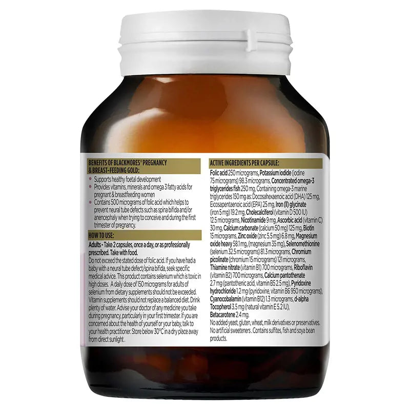 Blackmores Pregnancy & Breast-feeding Gold 120 Capsules - Cutprice Online