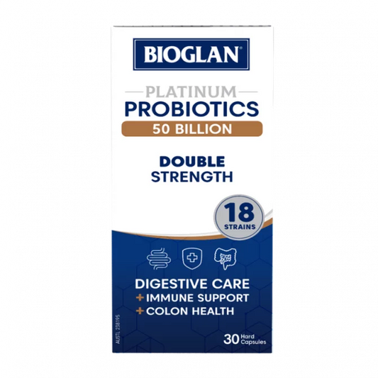 Bioglan Platinum Probiotic Double Strength 50 Billion 30 Capsules