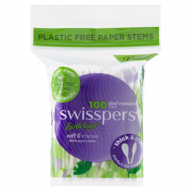 Swisspers Dual Cosmetic Tips Paper Stems 100 Pack - Cutprice Online