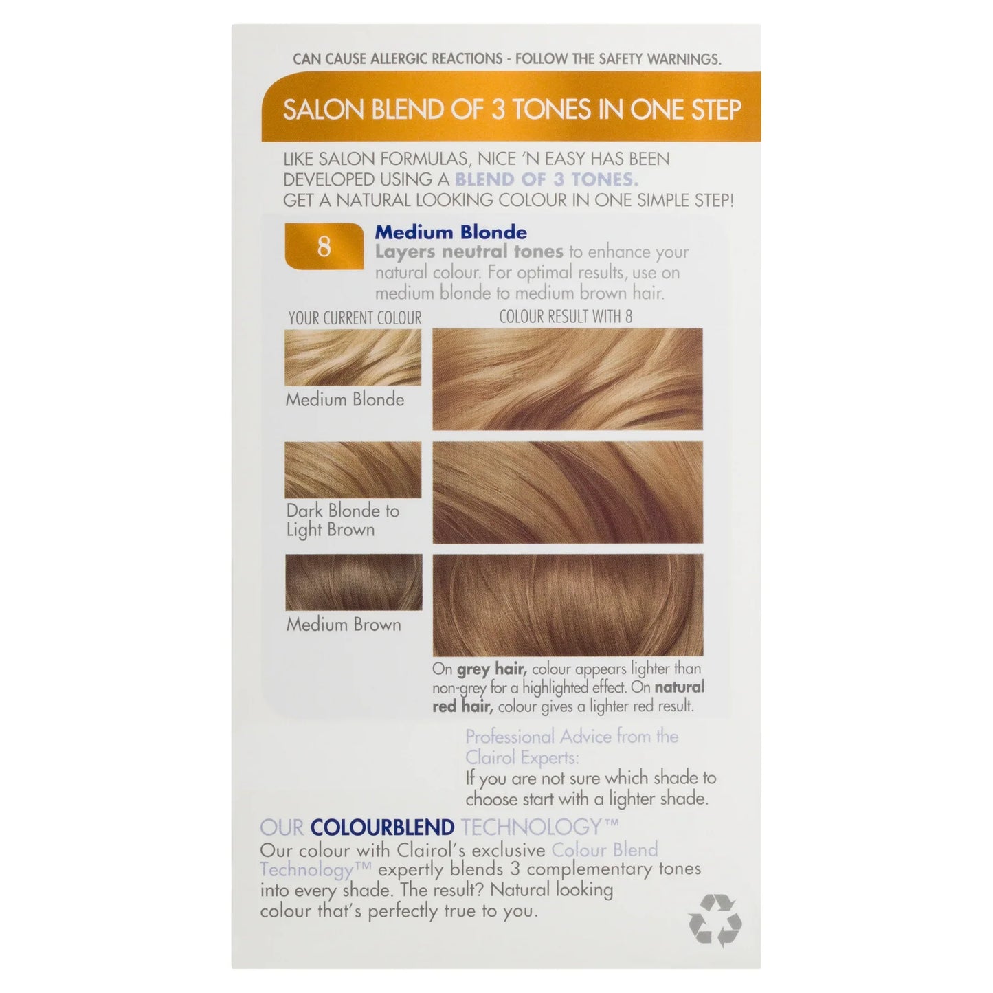 Clairol Nice n Easy 8 Natural Medium Blonde - Cutprice Online