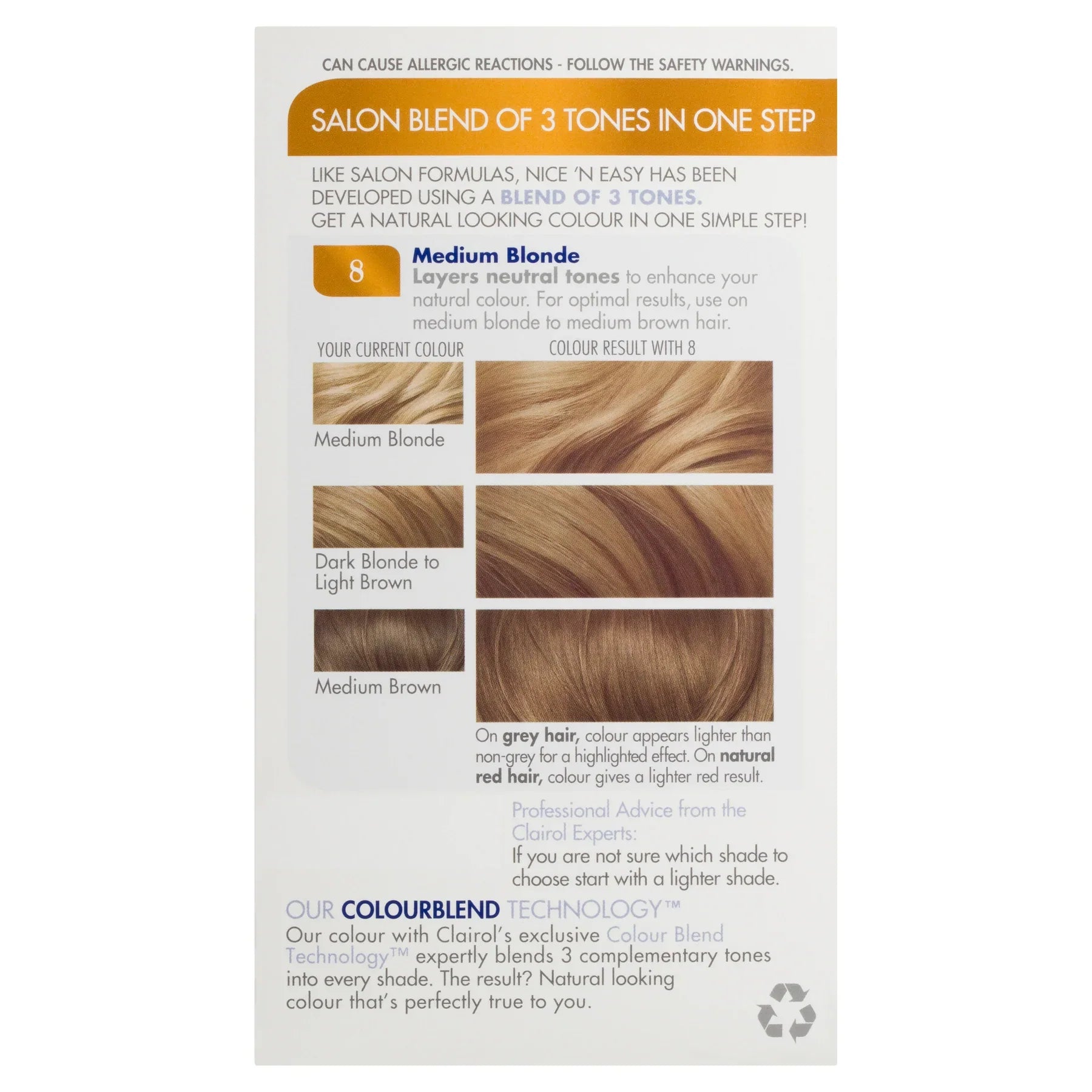 Clairol Nice n Easy 8 Natural Medium Blonde - Cutprice Online