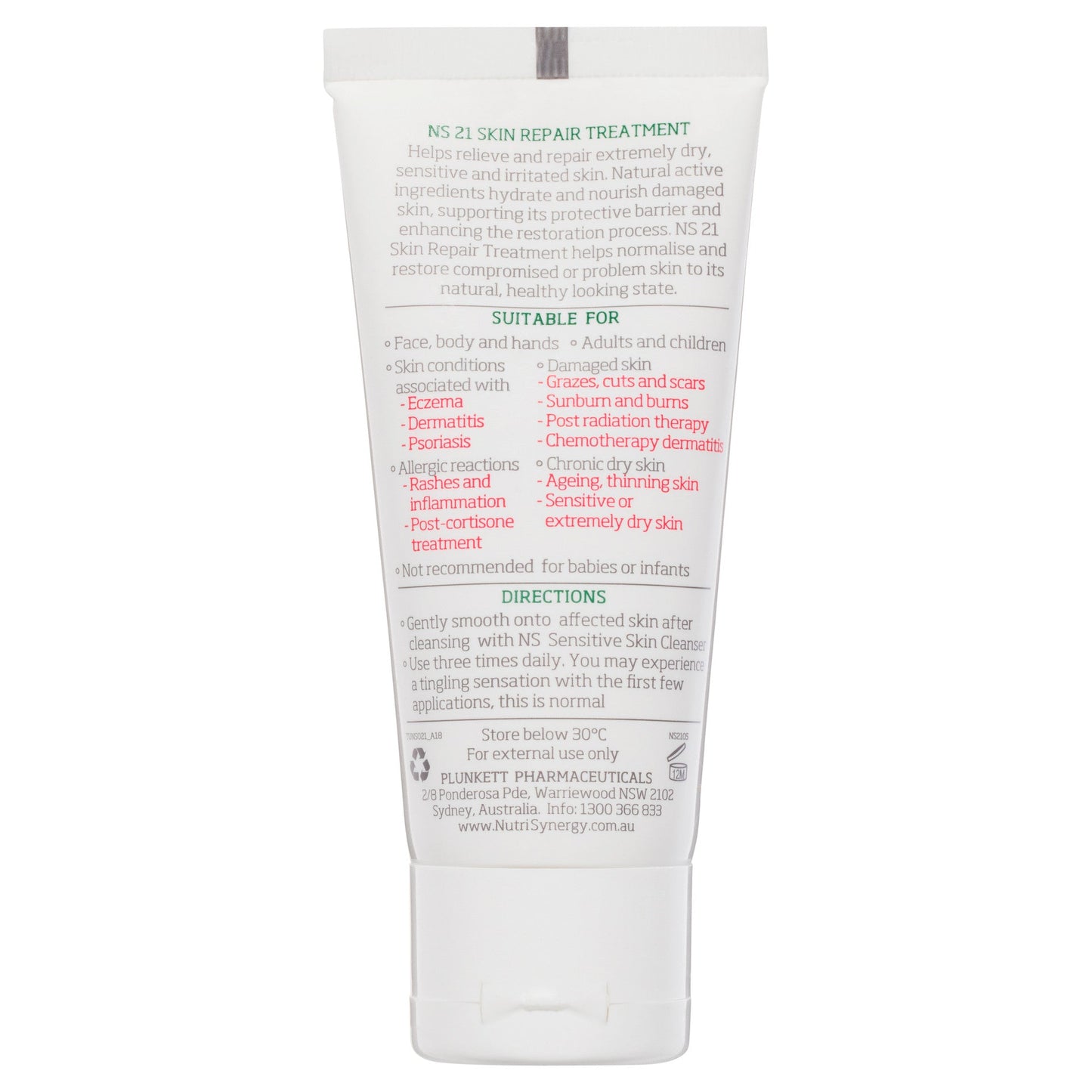 Nutri-synergy Plunketts Ns21 Skin Repair Treatment 50g