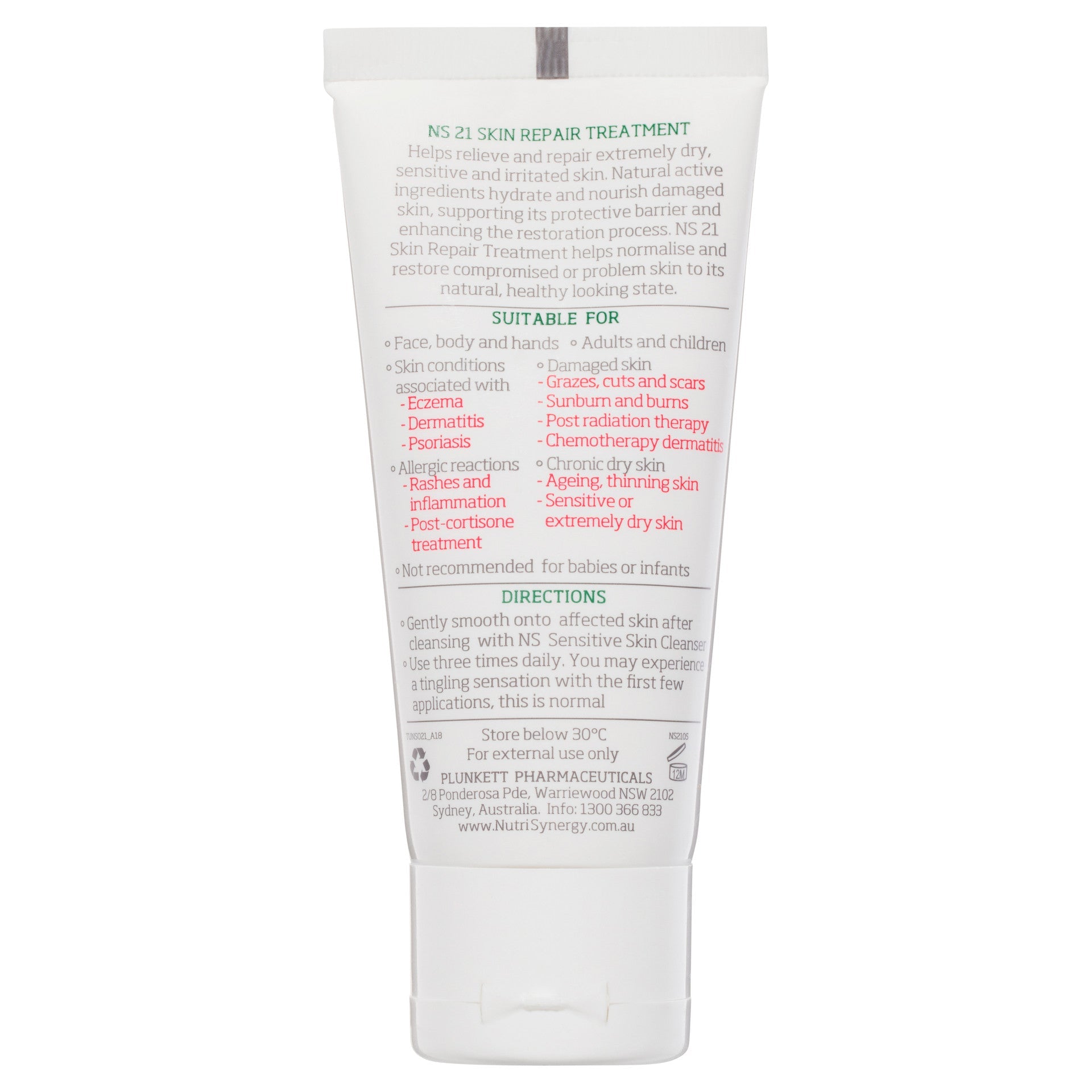 Nutri-synergy Plunketts Ns21 Skin Repair Treatment 50g