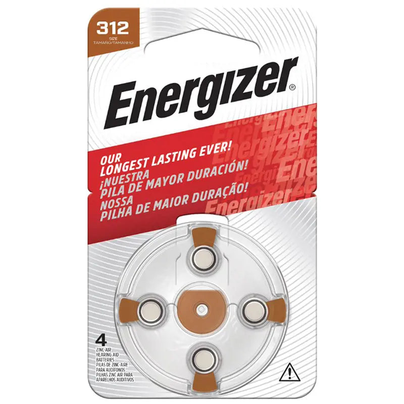 Energizer Hearing Aid AZ312 Batteries Pack of 4 - Cutprice Online