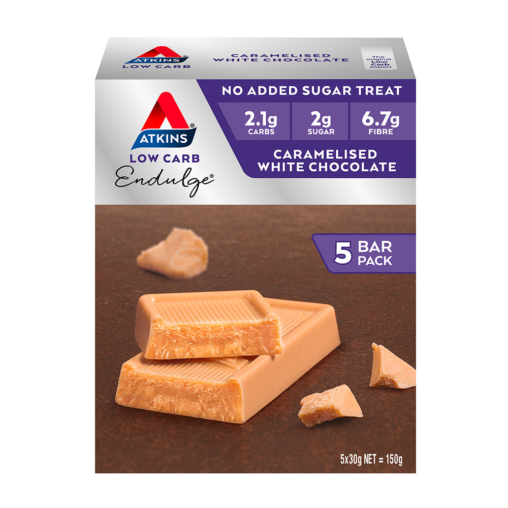 Atkins Endulge Caramelised White Chocolate Low Carb Bar 5 Pack - Cutprice Online
