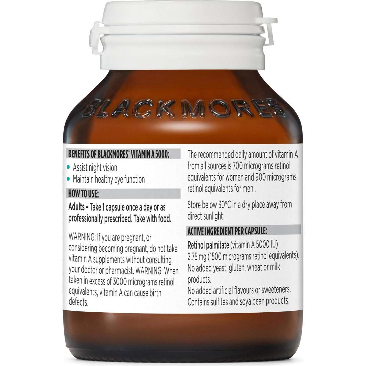 Blackmores Vitamin a 5000iu 150 Capsules - Cutprice Online