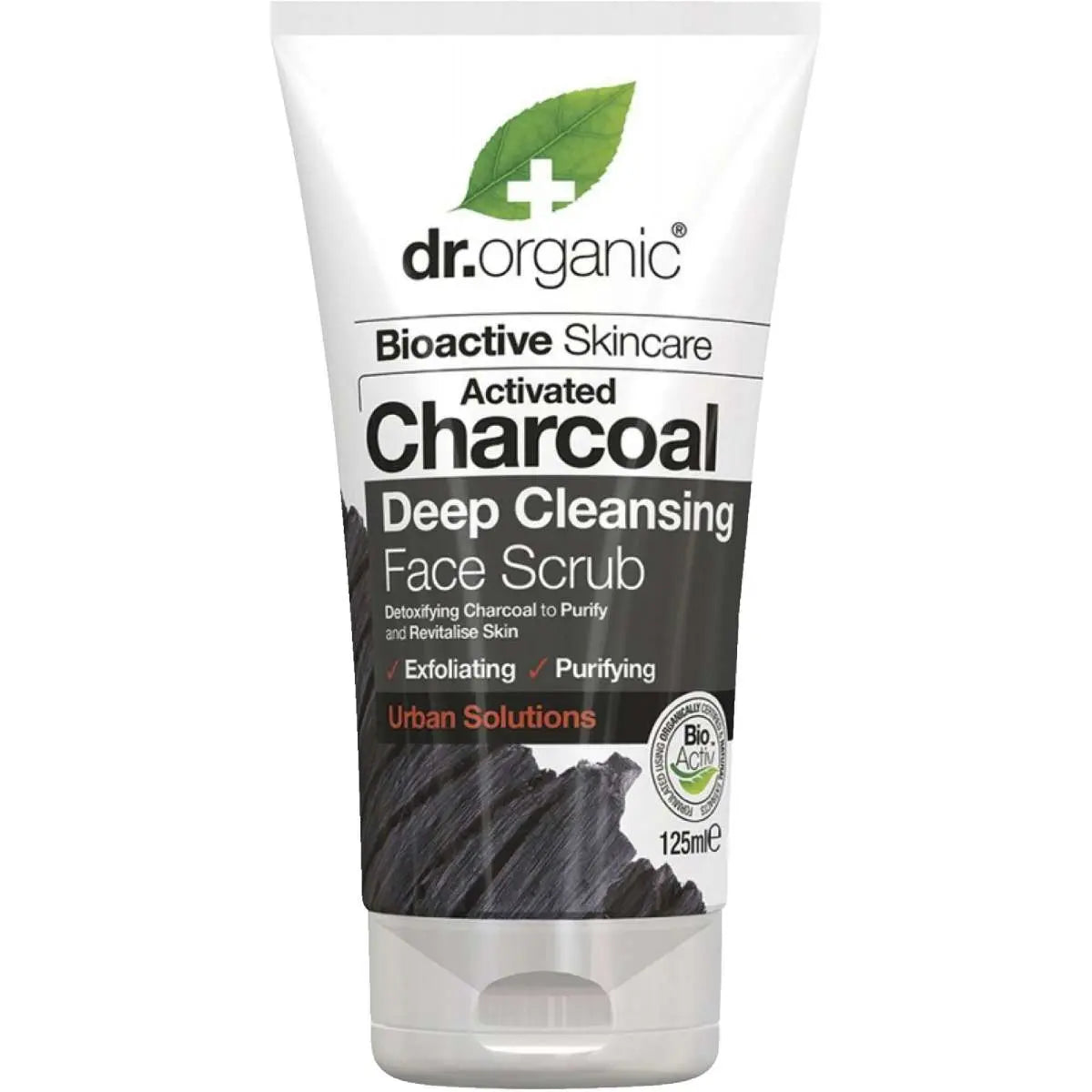 DR ORGANIC Face Scrub Activated Charcoal 125ml DR ORGANIC