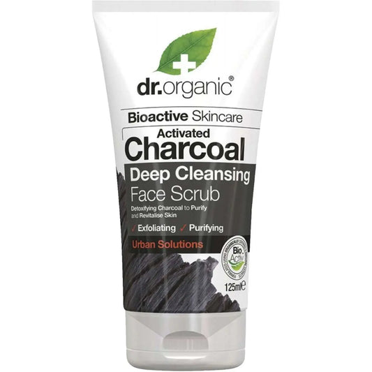 DR ORGANIC Face Scrub Activated Charcoal 125ml DR ORGANIC