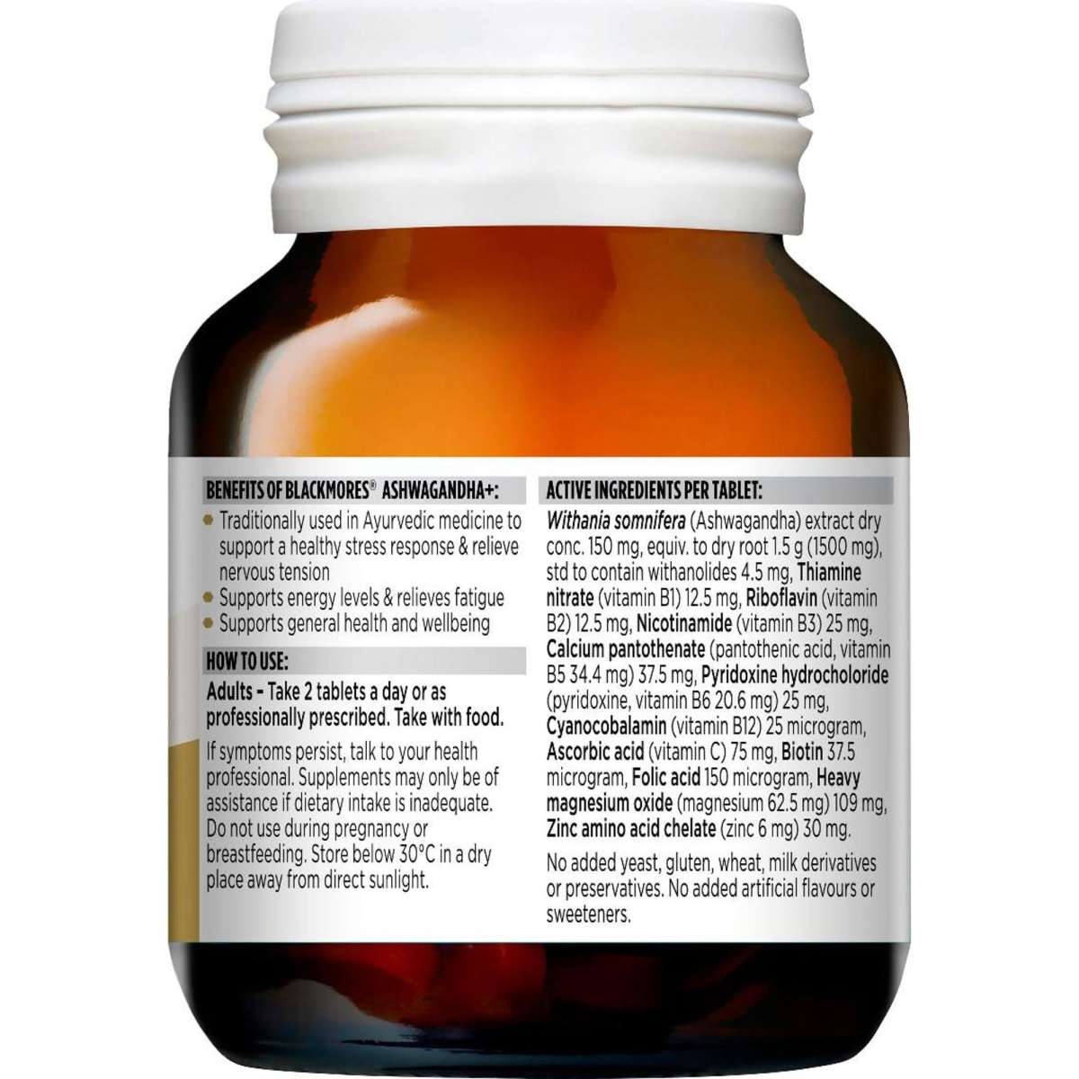 Blackmores Ashwagandha + 60 Tablets - Cutprice Online