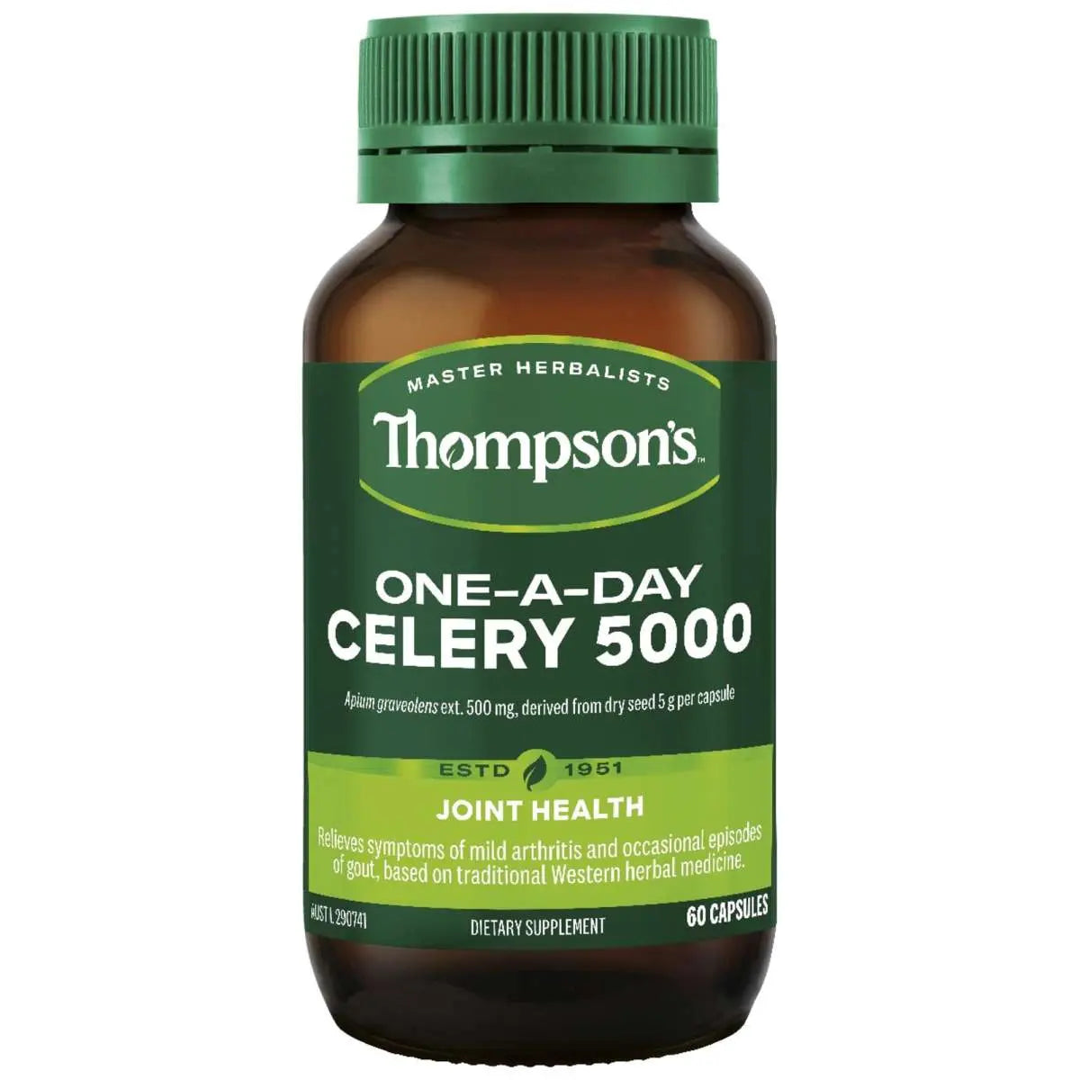 Thompson's One-a-day Celery Seed 5000mg 60 Capsules THOMPSON'S