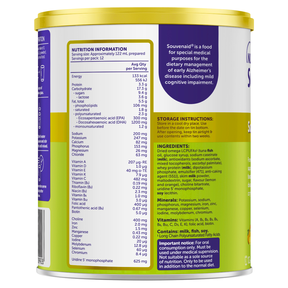 Souvenaid Powder Vanilla And Banana 360g - Cutprice Online