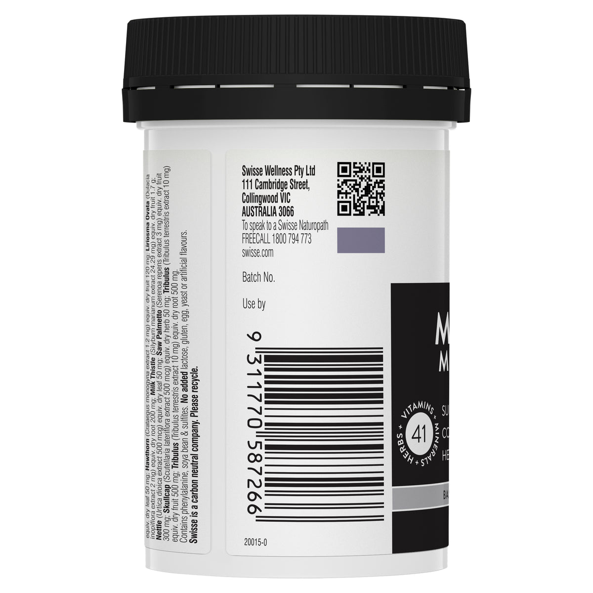 Swisse Men's Ultivite 65+ Multivitamin 60 Tablets - Cutprice Online
