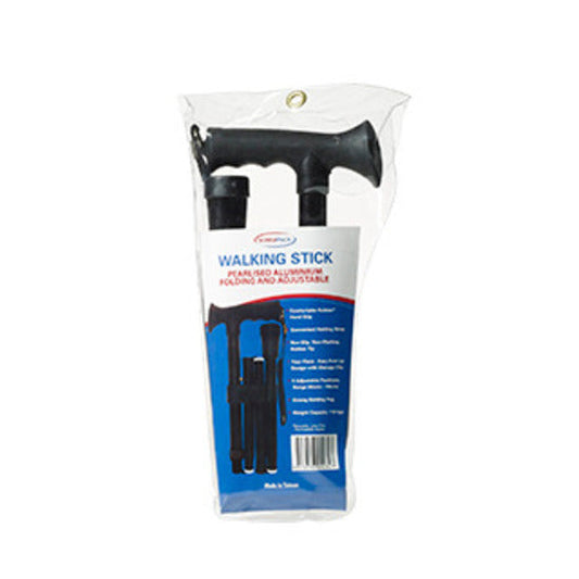 SurgiPack Walking Stick Adjustable Folding Black (1282) - Cutprice Online