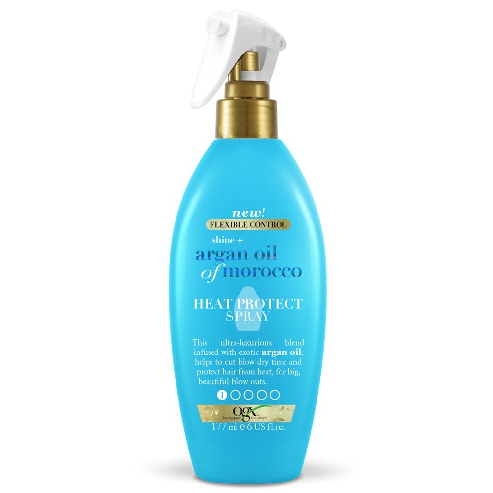 Ogx Flexible Control Shine + Hydrate Argan Oil of Morocco Heat Protect Spray For Damaged & Heat Styled Hair 177mL - Cutprice Online