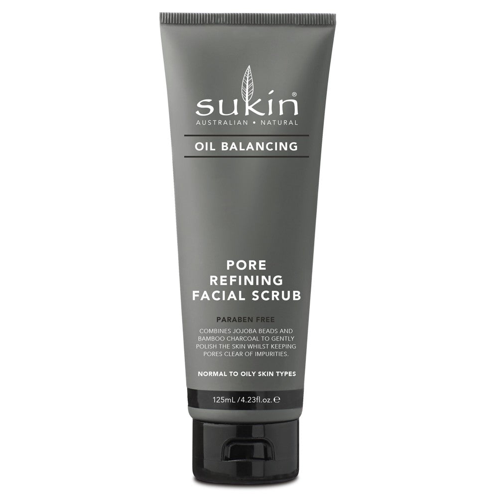 Sukin Oil Balancing Plus Charcoal Pore Refining Facial Scrub 125ml - Cutprice Online