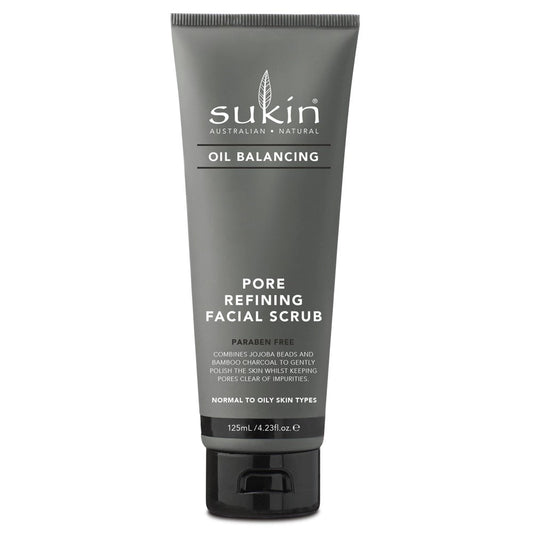 Sukin Oil Balancing Plus Charcoal Pore Refining Facial Scrub 125ml - Cutprice Online