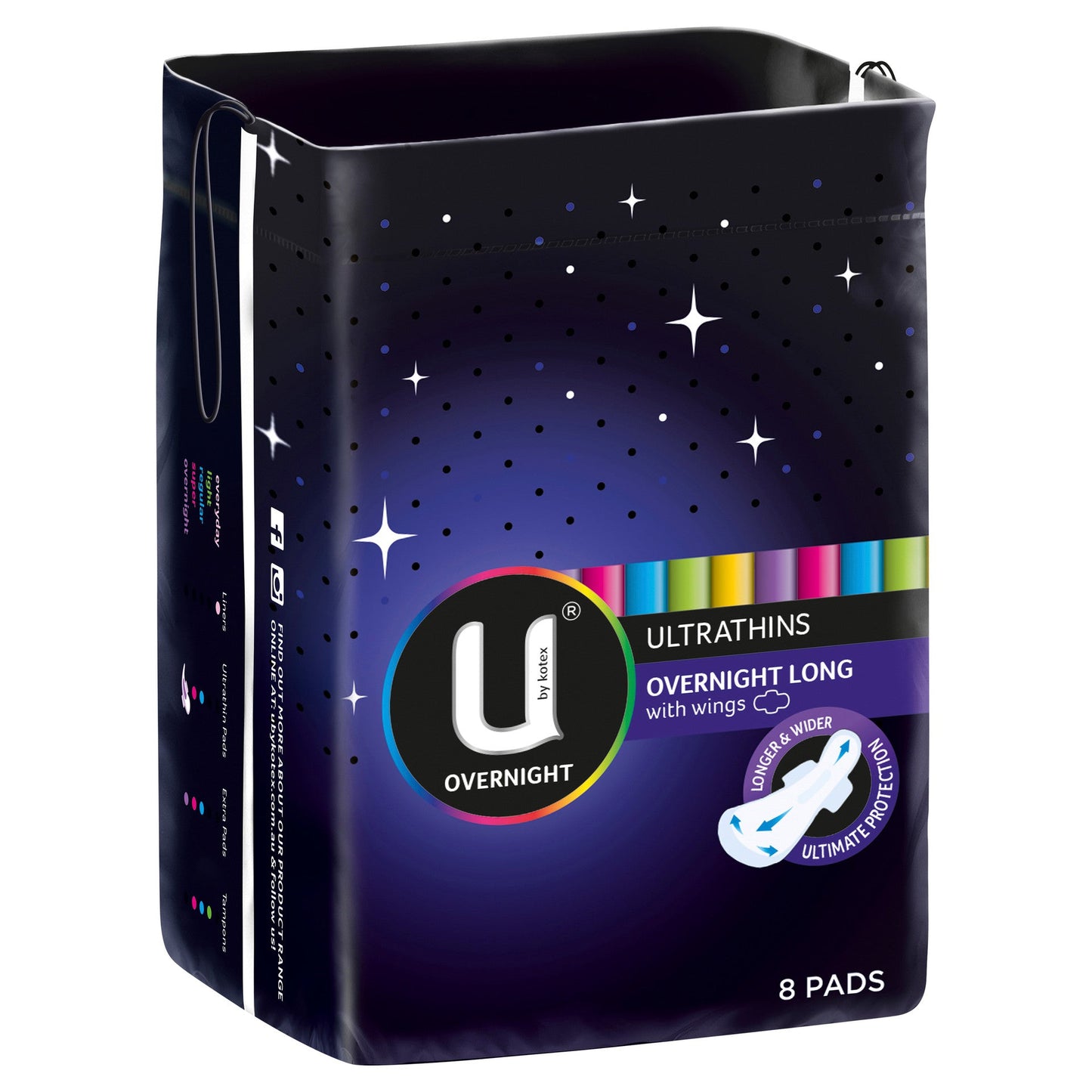 U by Kotex Overnight Ultrathins Long  8 Pack - Cutprice Online