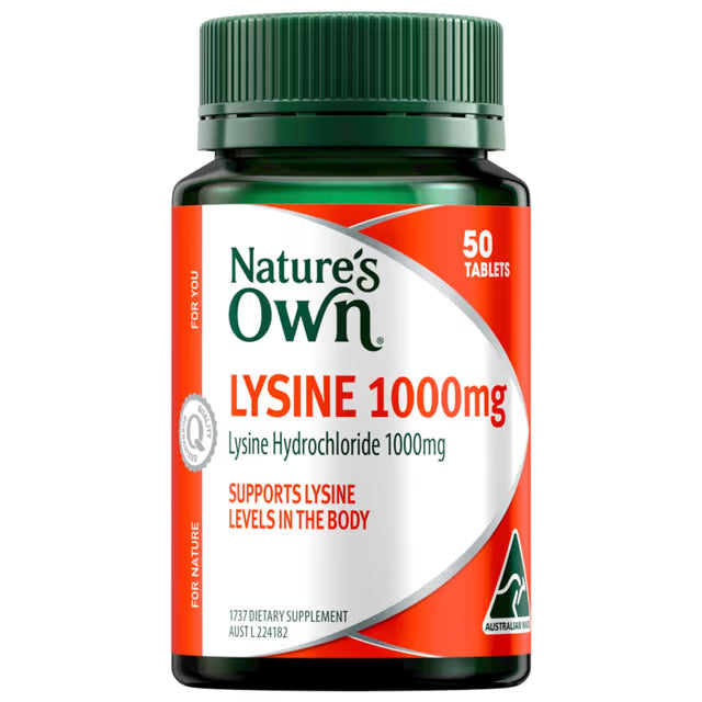 Nature's Own Double Strength Cold Sore Relief ( Lysine 1000mg) 50 Tabs - Cutprice Online