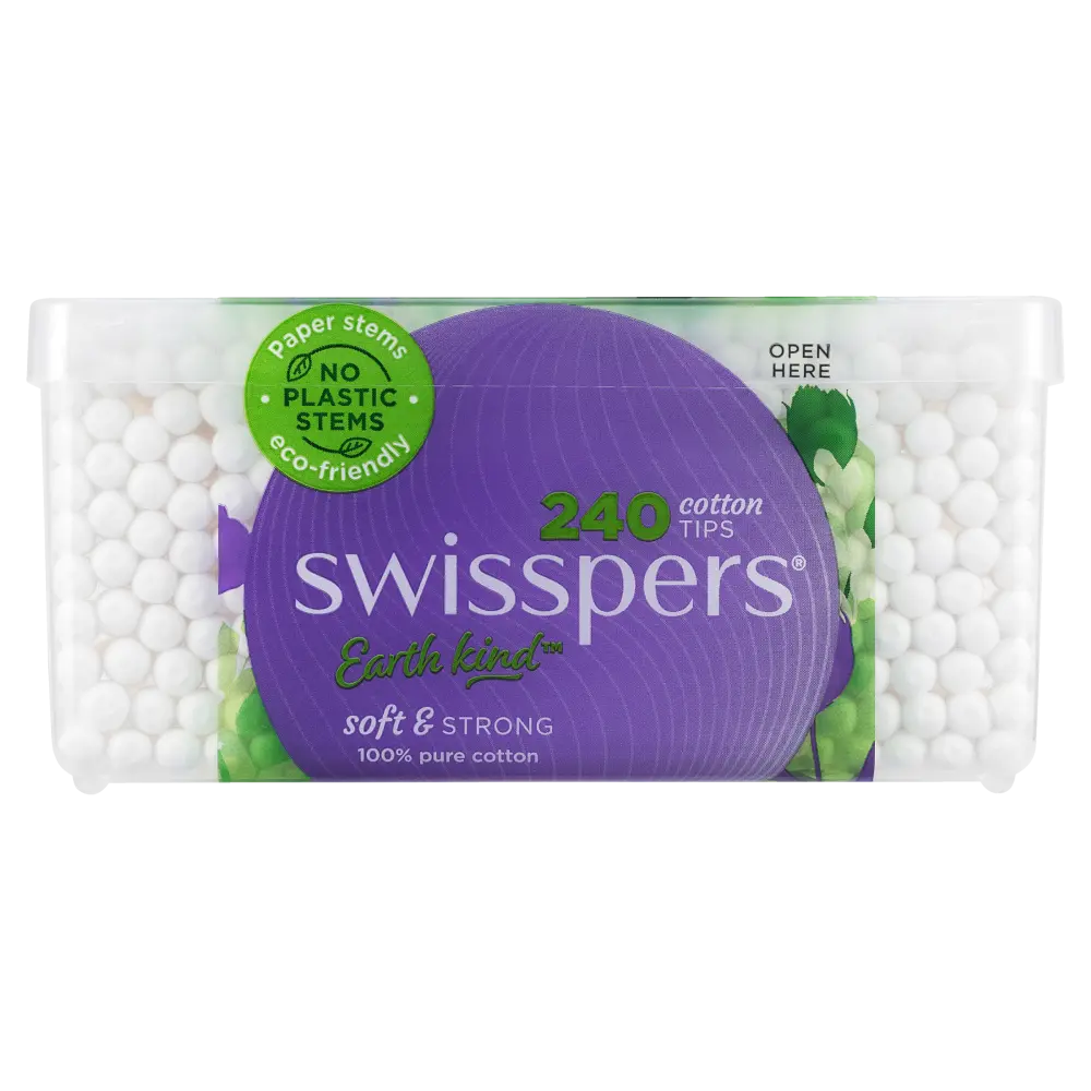 Swisspers Cotton Tips Paper Stems 240 Pack - Cutprice Online