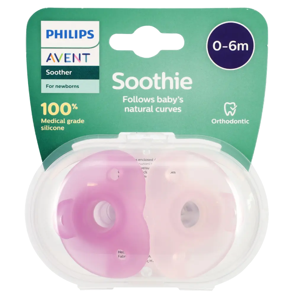 Avent Soothie 0-6 Months Pink 2 Pack - Cutprice Online