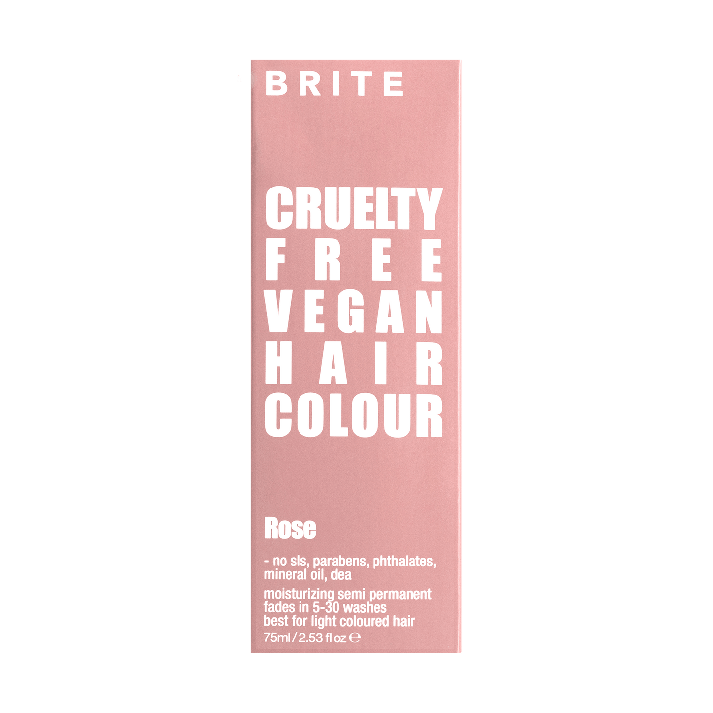 Brite Organix Semi Permanent Hair Colour Rose 75ml