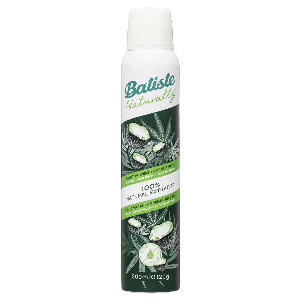 Batiste Naturally Dry Shampoo Coconut Milk & Hemp Seed Oil 200ml - Cutprice Online