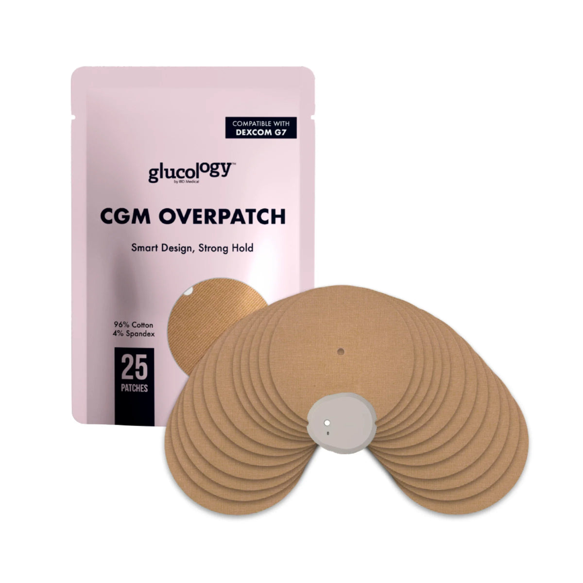 Glucology CGM Patch Dexcom Beige 25 Pack