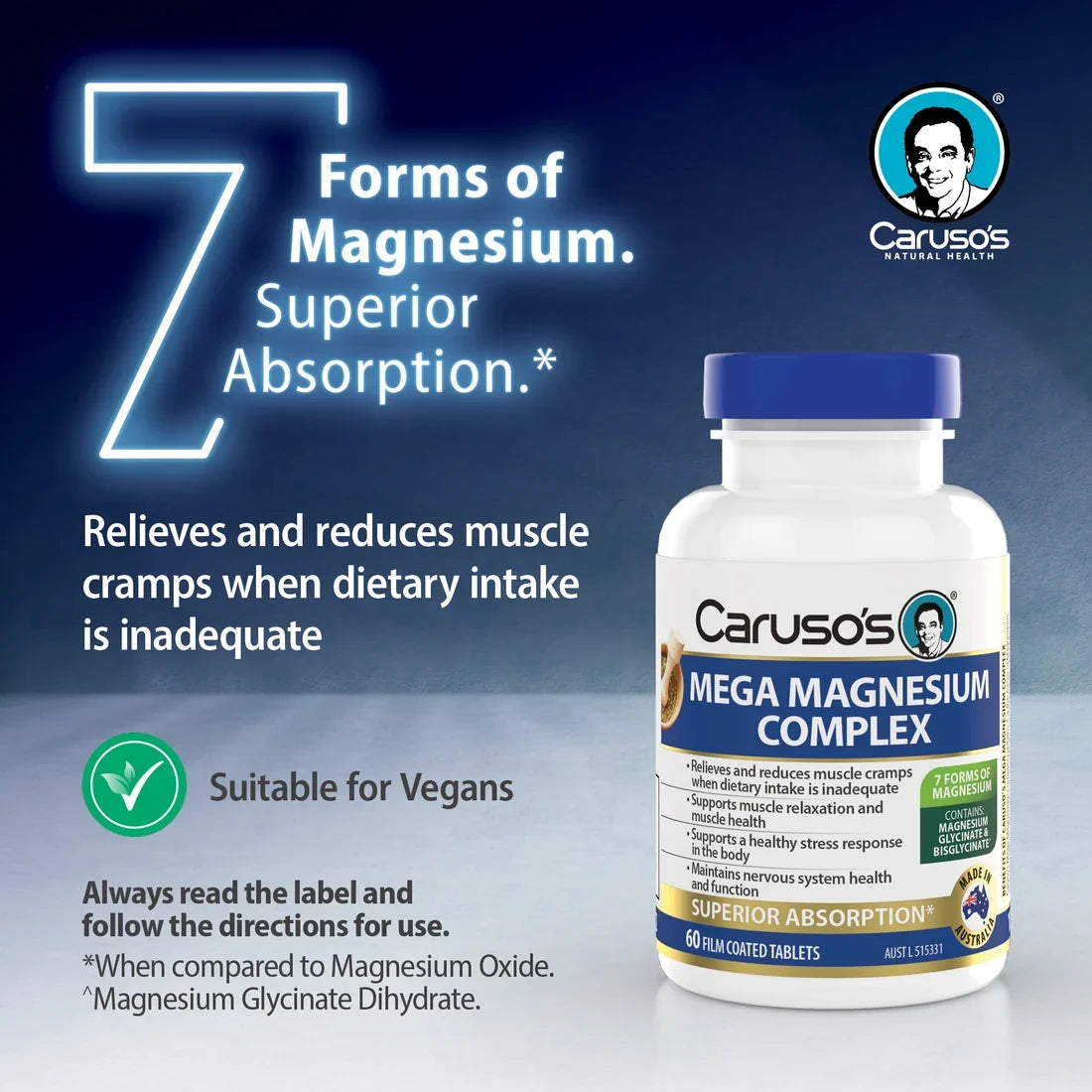 Caruso's Mega Magnesium Complex 60 Tablets