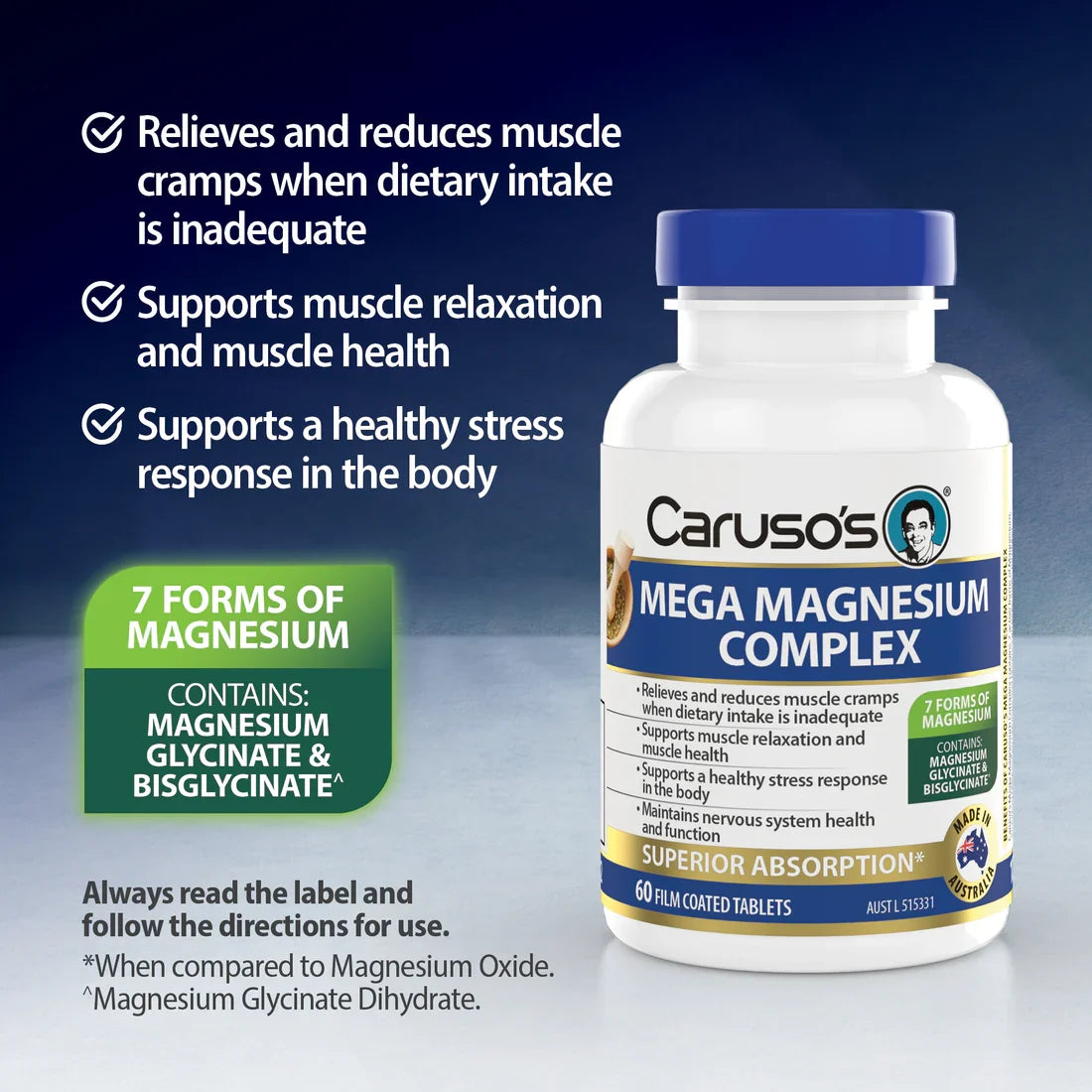 Caruso's Mega Magnesium Complex 60 Tablets