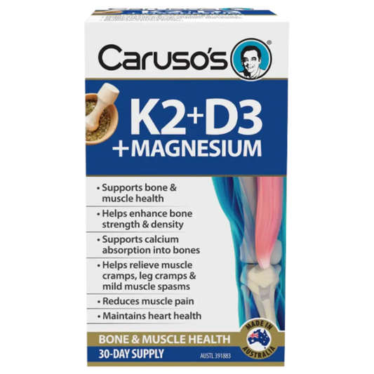 Caruso’s K2 + D3 + Magnesium 30 Tablets - Cutprice Online