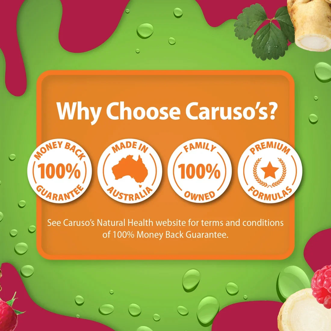Caruso's GINSENG Gummies 60 Pastilles