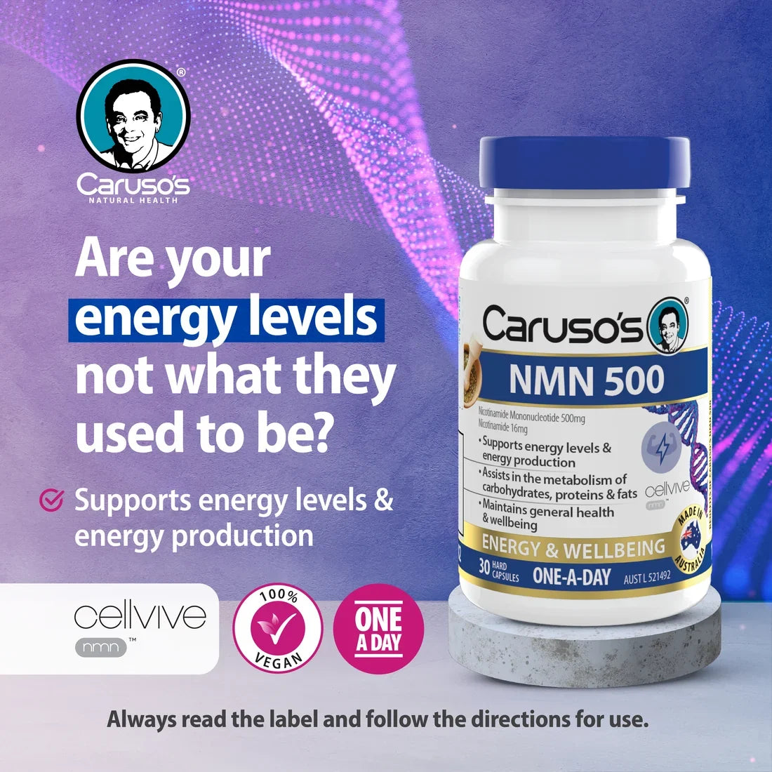 Caruso's NMN 500 30 Tablets