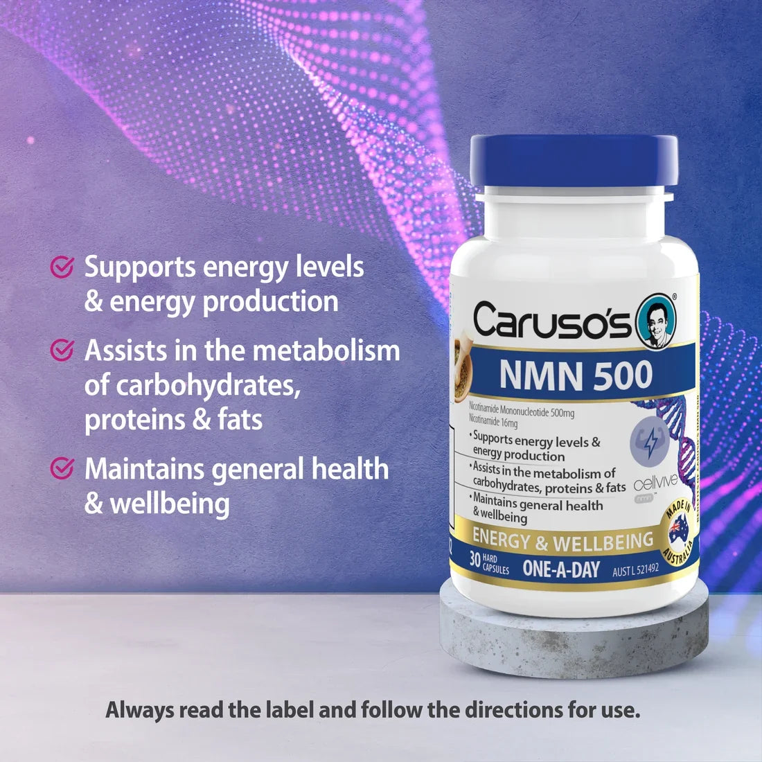 Caruso's NMN 500 30 Tablets