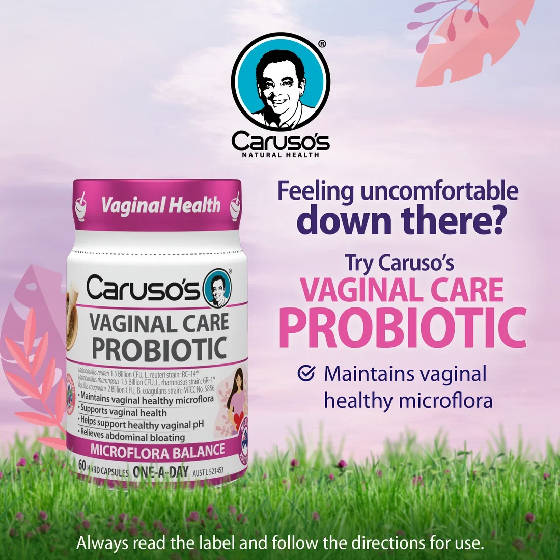 Caruso's Vaginal Care Probiotic 60 Caps
