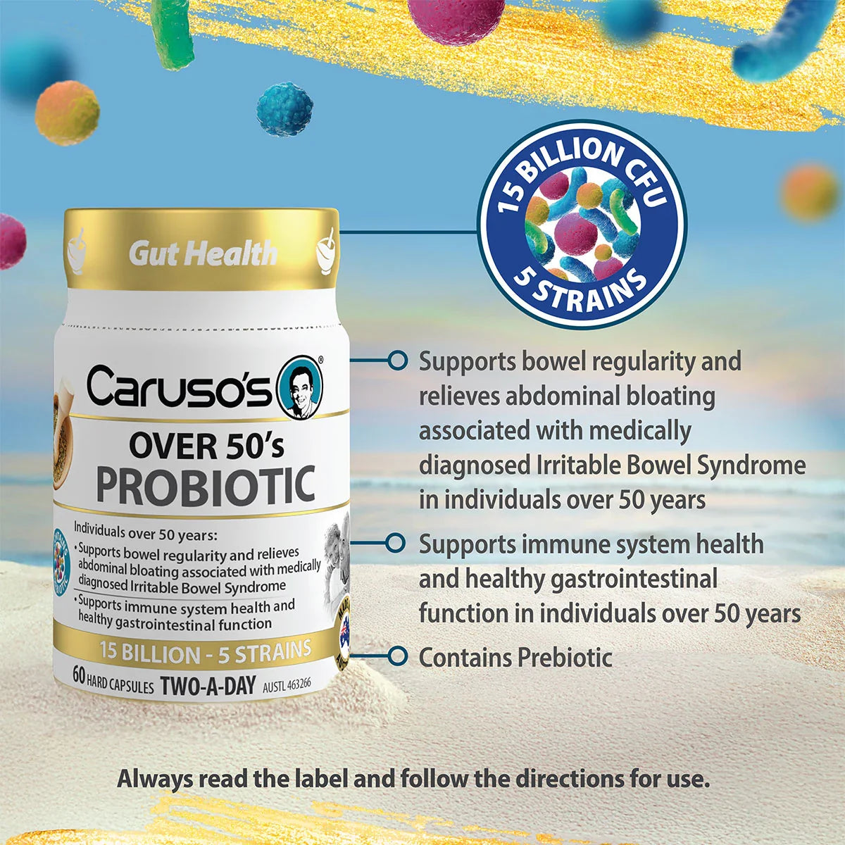Caruso’s Over 50’s Probiotic 60 Capsules