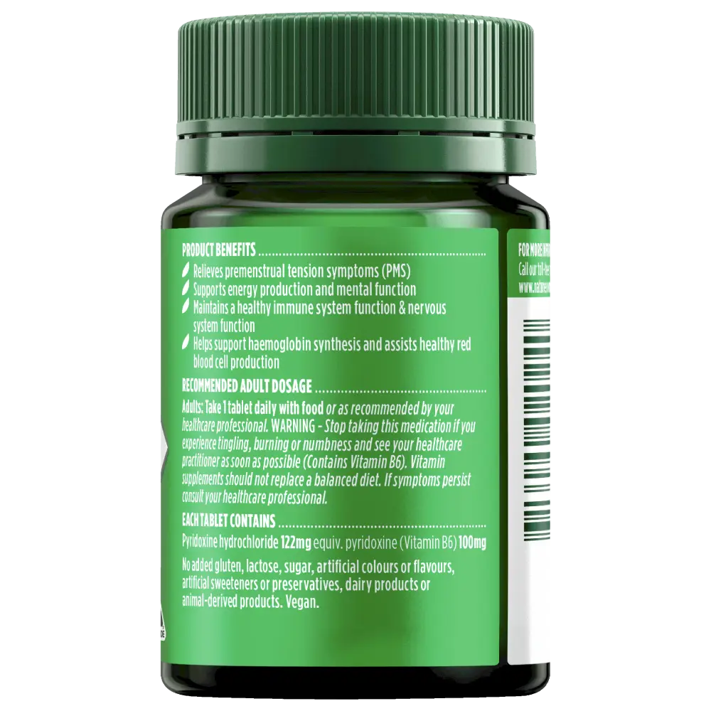 Nature’s Own 100mg Vitamin B6 60 Tablets - Cutprice Online