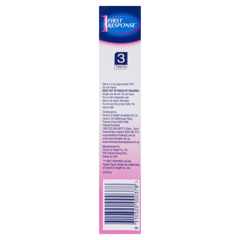 First Response Instream Pregnancy Test 3 Tests - Cutprice Online