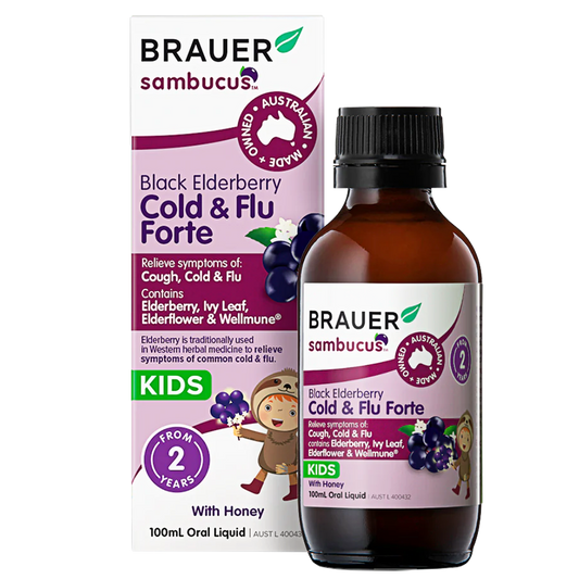 Brauer Sambucus Cold & Flu Forte Kids Oral Liquid 100ml BRAUER