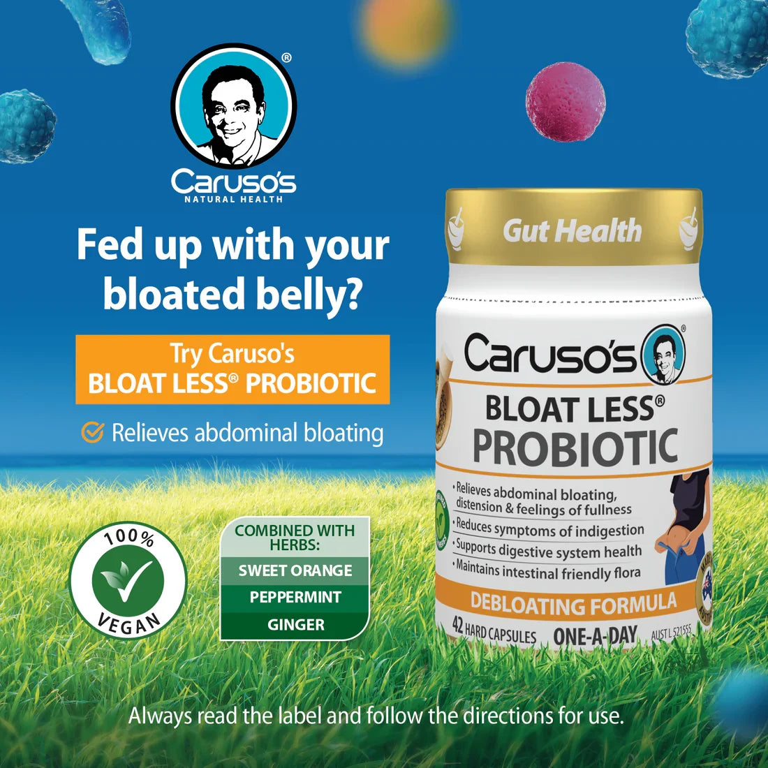 Caruso's Bloat Less Probiotic 42 Caps