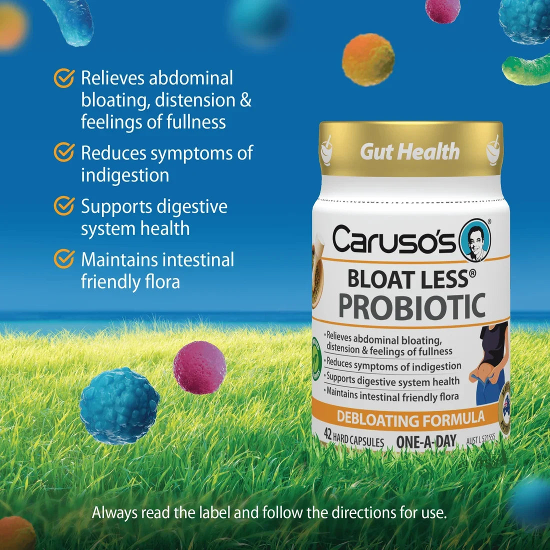 Caruso's Bloat Less Probiotic 42 Caps