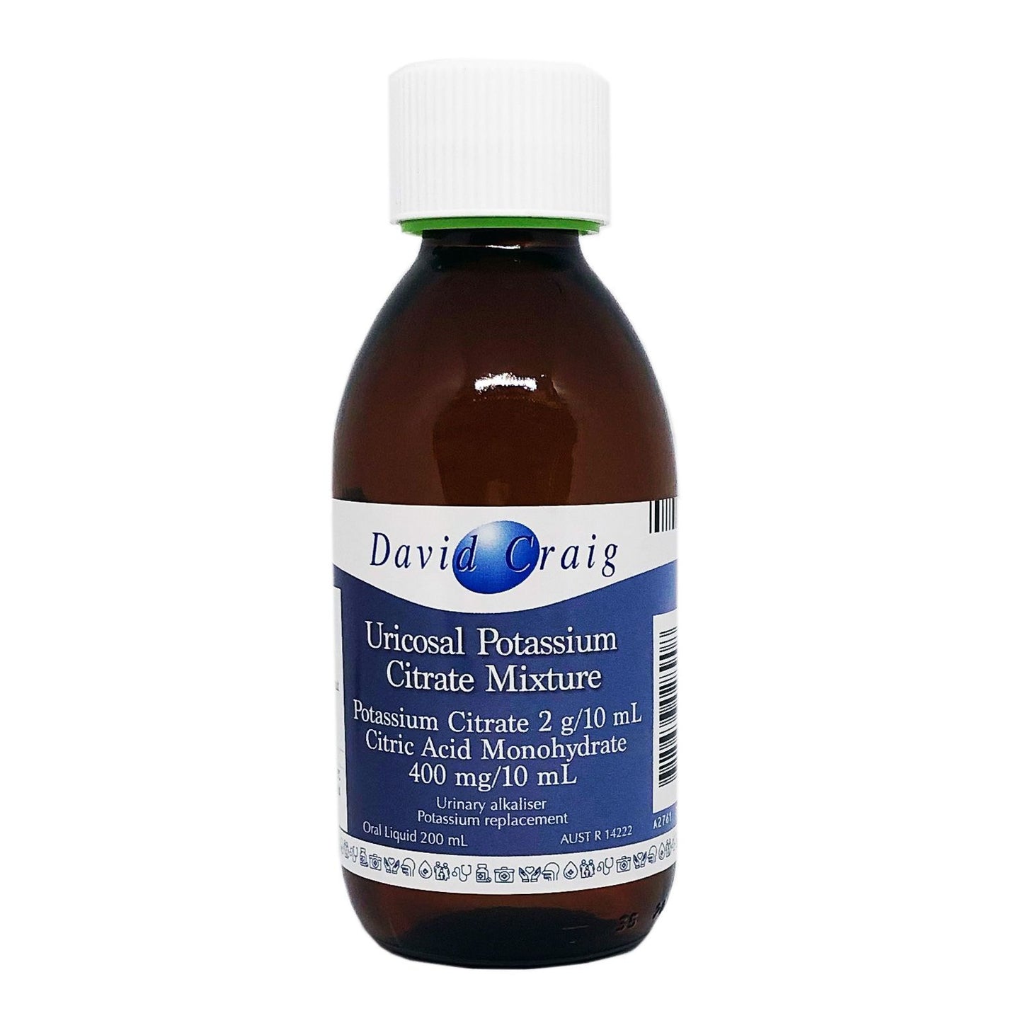 David Craig Uricosal Potassium Citrate Mixture 200ml - Cutprice Online