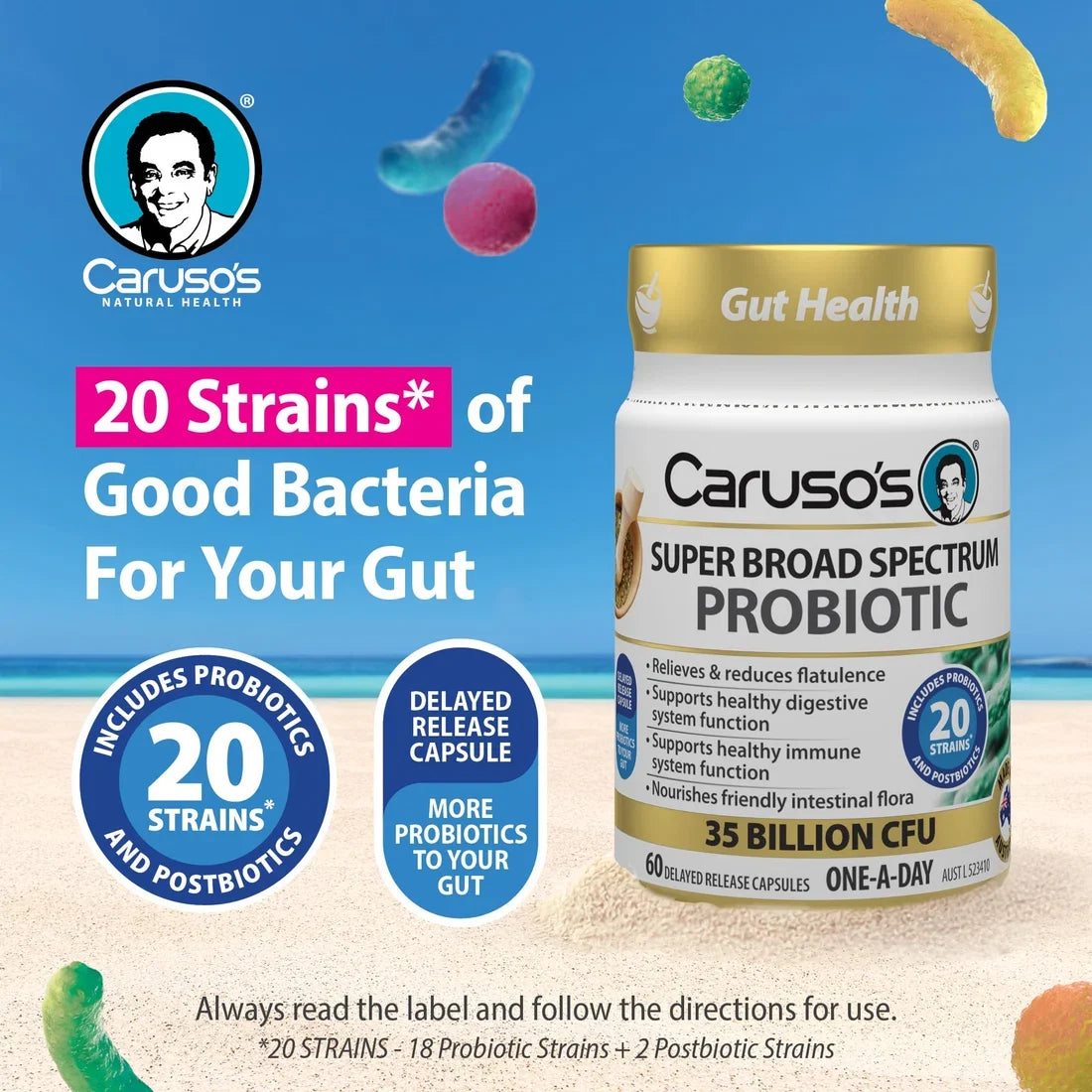 Caruso's Super Broad Spectrum Probiotic 60 Caps