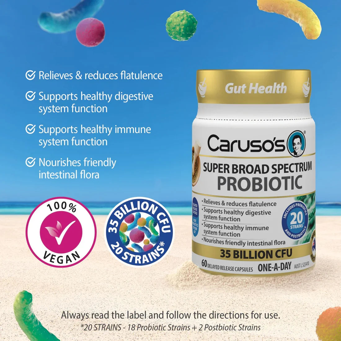 Caruso's Super Broad Spectrum Probiotic 60 Caps